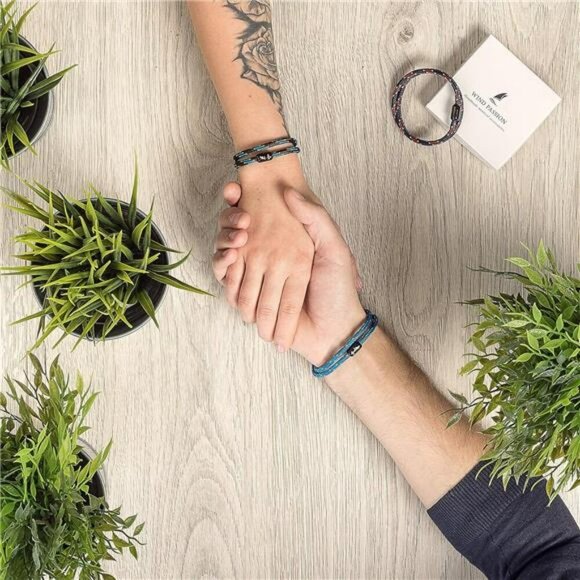 Mens Rope Bracelet Waterproof Magnetic Clasp Outdoor Hiking Sailing Jewelry - Picture 3 of 7